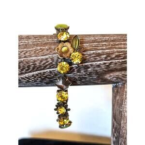 LaContessa by Mary DeMarco Vintage Green Rhinestone Bracelet